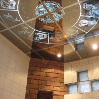 Потолок с лазерной гравировкой №1