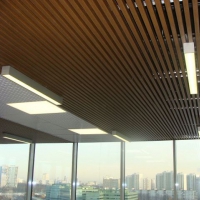 Кубообразный реечный потолок палисандр
