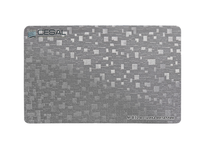 Реечный потолок Cesal B32 100х3000 мм мозаика металлик