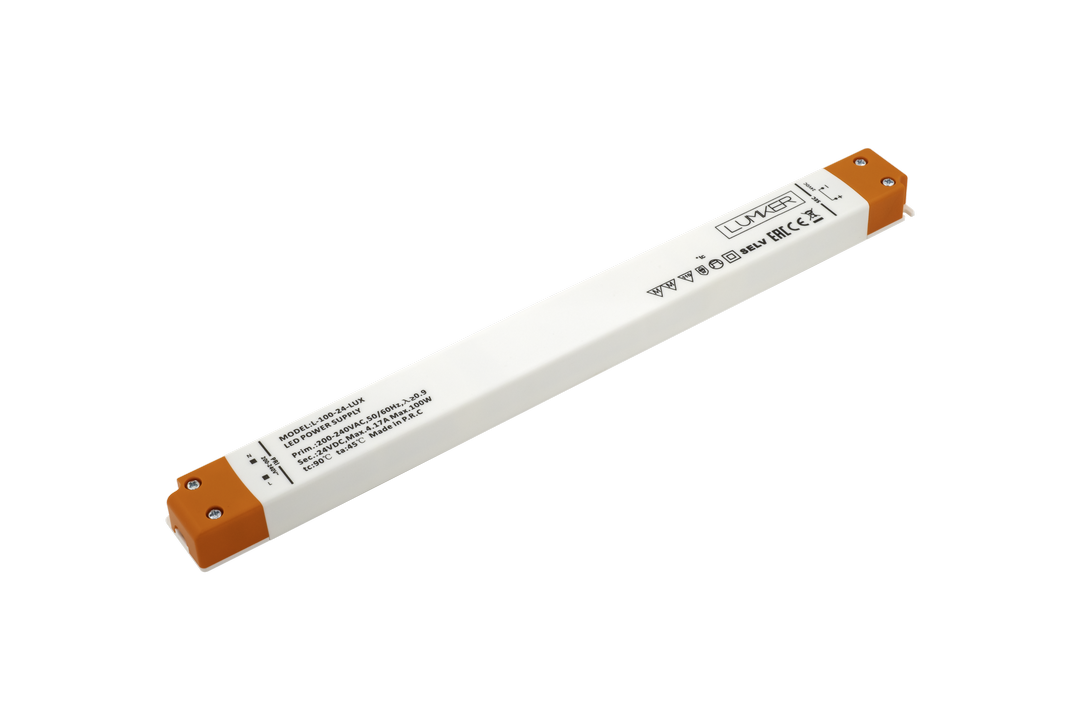 Блок питания для светодиодной ленты LUX сверхтонкий, 24В, 240Вт, IP20