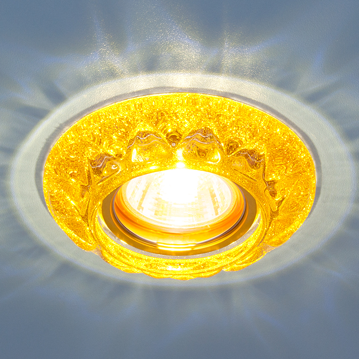 Точечный светильник со светодиодами 7249 MR16 GD золотой блеск
