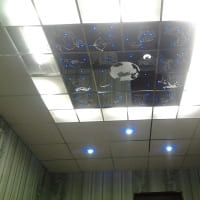 Потолок с лазерной гравировкой №7