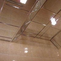 Зеркальный потолок в ванной №5