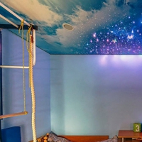 Потолок Звездное небо. Детская комната для мальчика